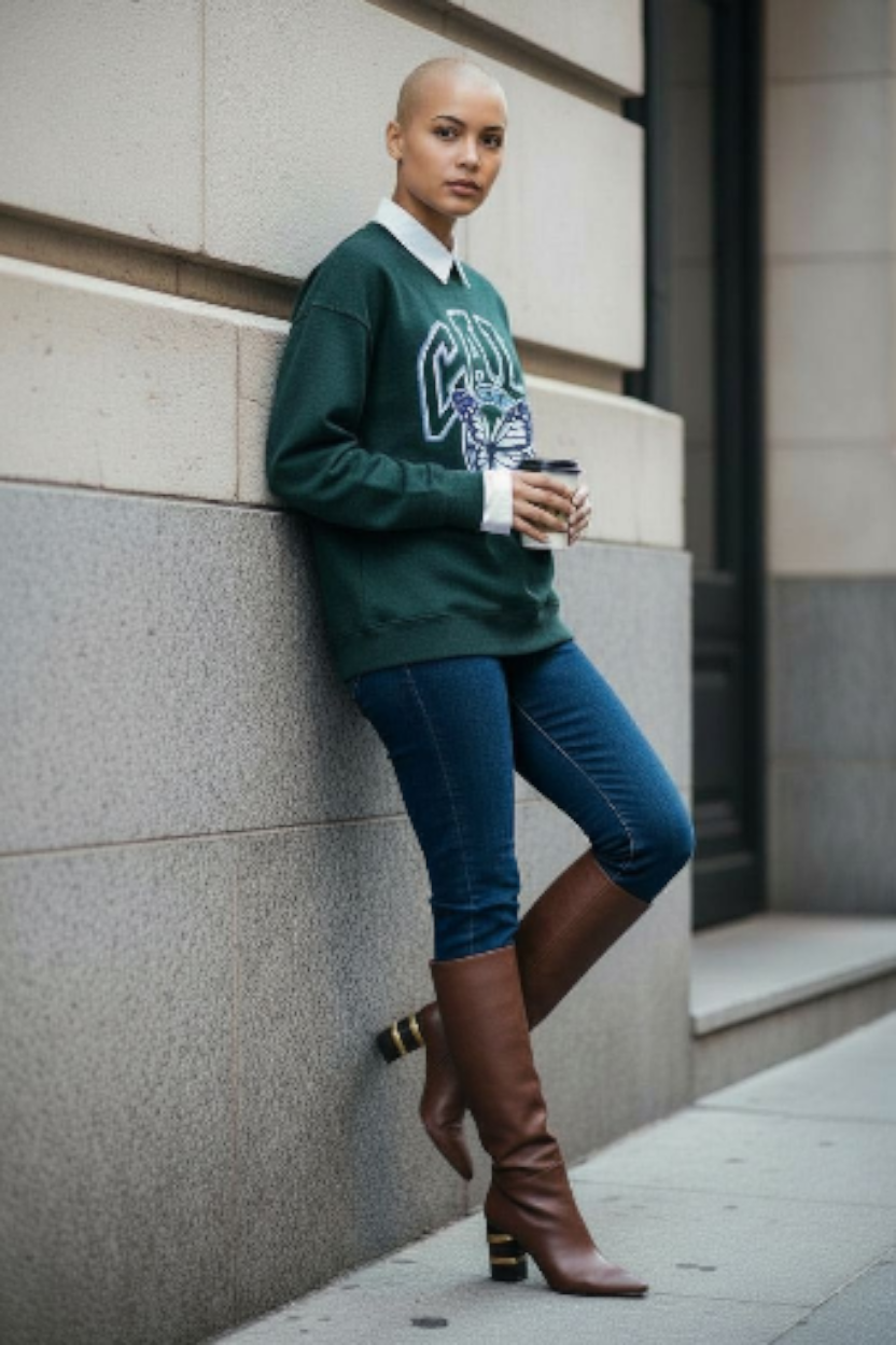 Rebellious One Juniors Butterfly Crewneck Sweatshirt . Cali butterfly print . Heather Botanical Green Large