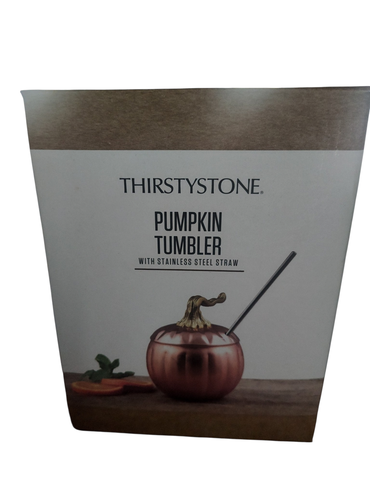 Thirstystone Covered Pumpkin Tumbler W Stainless Steel Straw