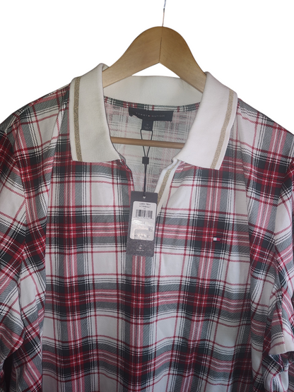 Tommy Hilfiger Plus Size Johnny-Collar Plaid Polo Shirt