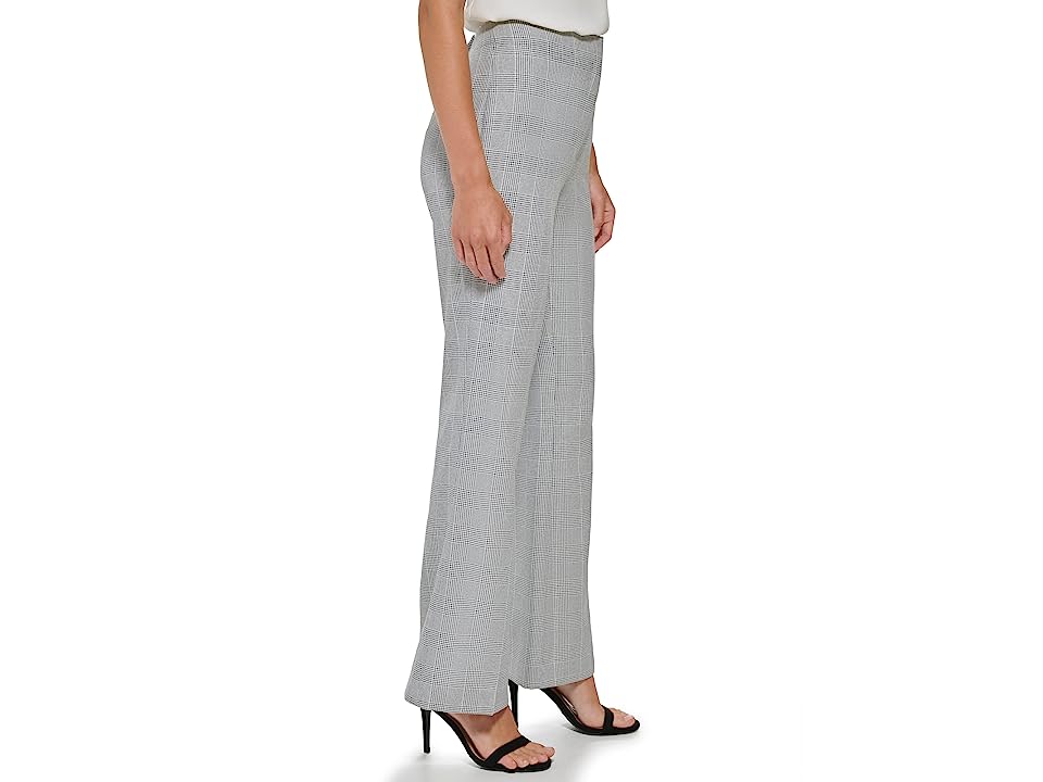 DKNY Womens High-Rise Wide-Leg Pant Cashmere Brown Multicolor