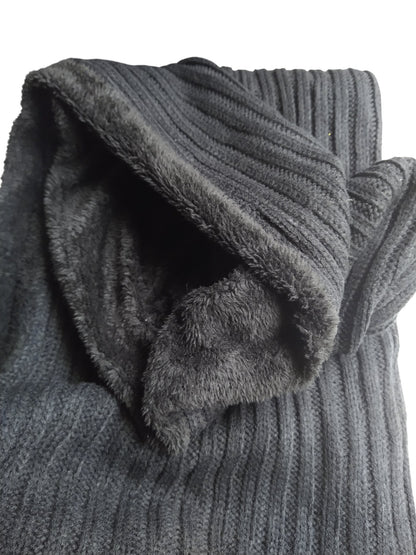 DKNY Women's Fleece lined  Ribbed Infinity Winter Scarf- DK4908