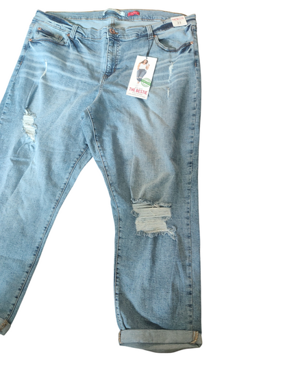 Celebrity Pink Trendy Plus Size Girlfriend Cuffed Denim Pants- Handsome Devil