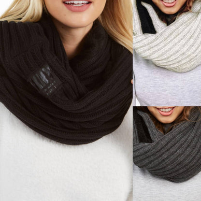 DKNY Women's Fleece lined  Ribbed Infinity Winter Scarf- DK4908