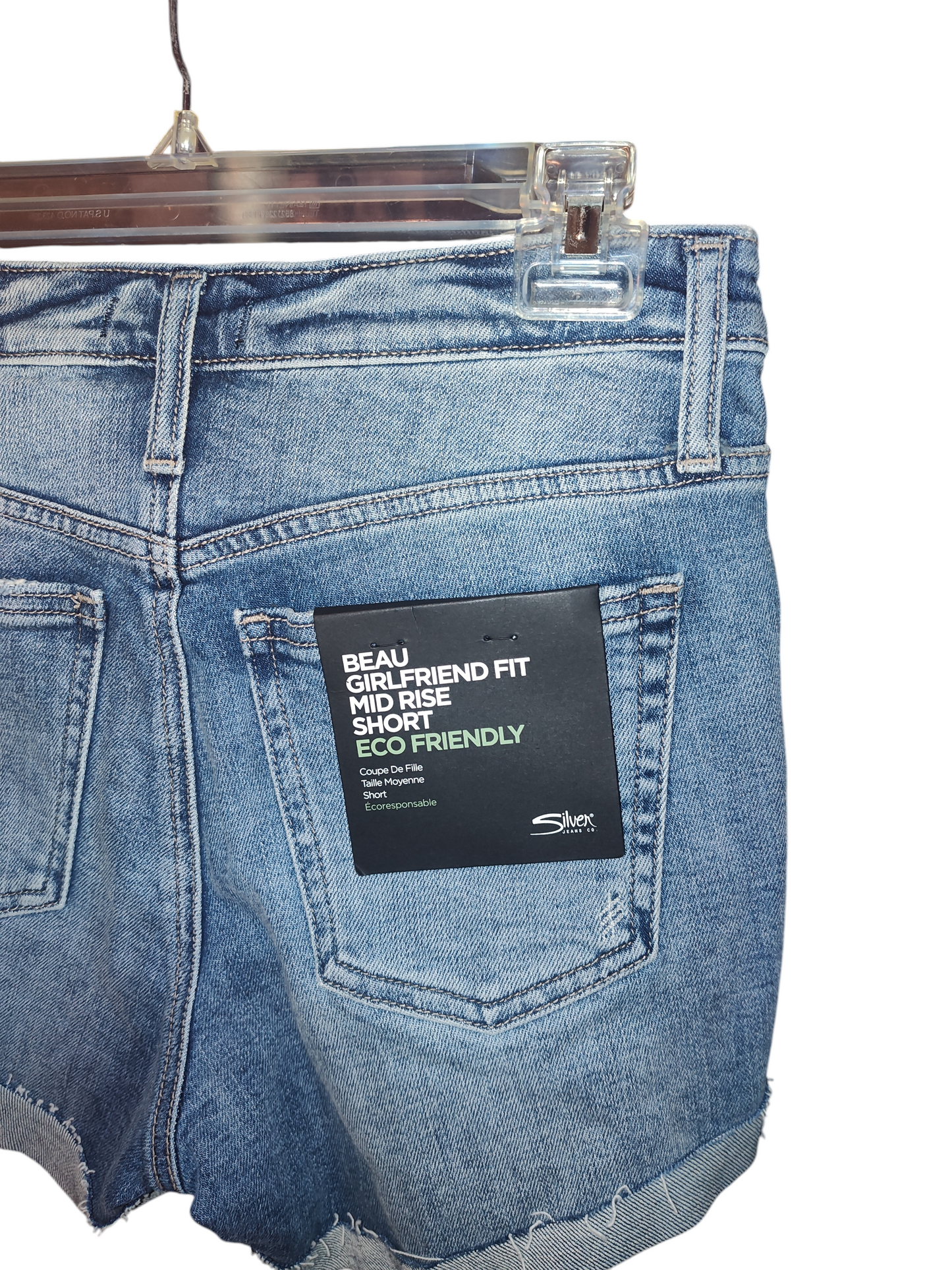 Silver Jeans Co. Beau Roll-Cuff Denim Shorts Indigo 30, 33