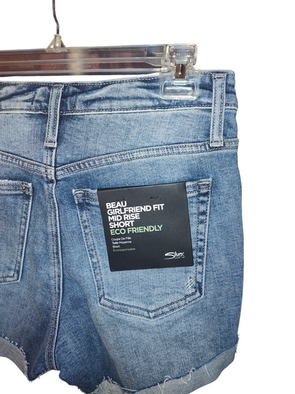 Silver Jeans Co. Beau Roll-Cuff Denim Shorts Indigo 30, 33