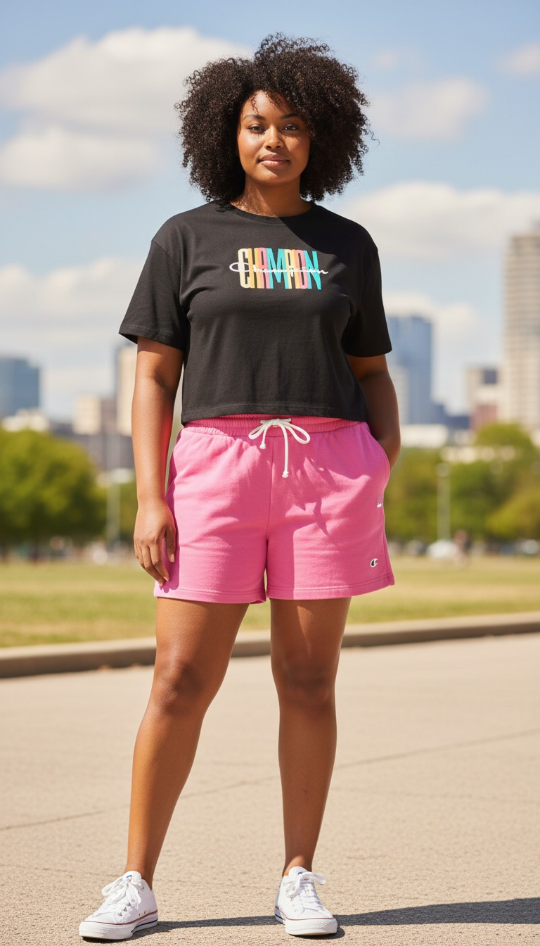 T-shirt court avec logo Champion pour femme