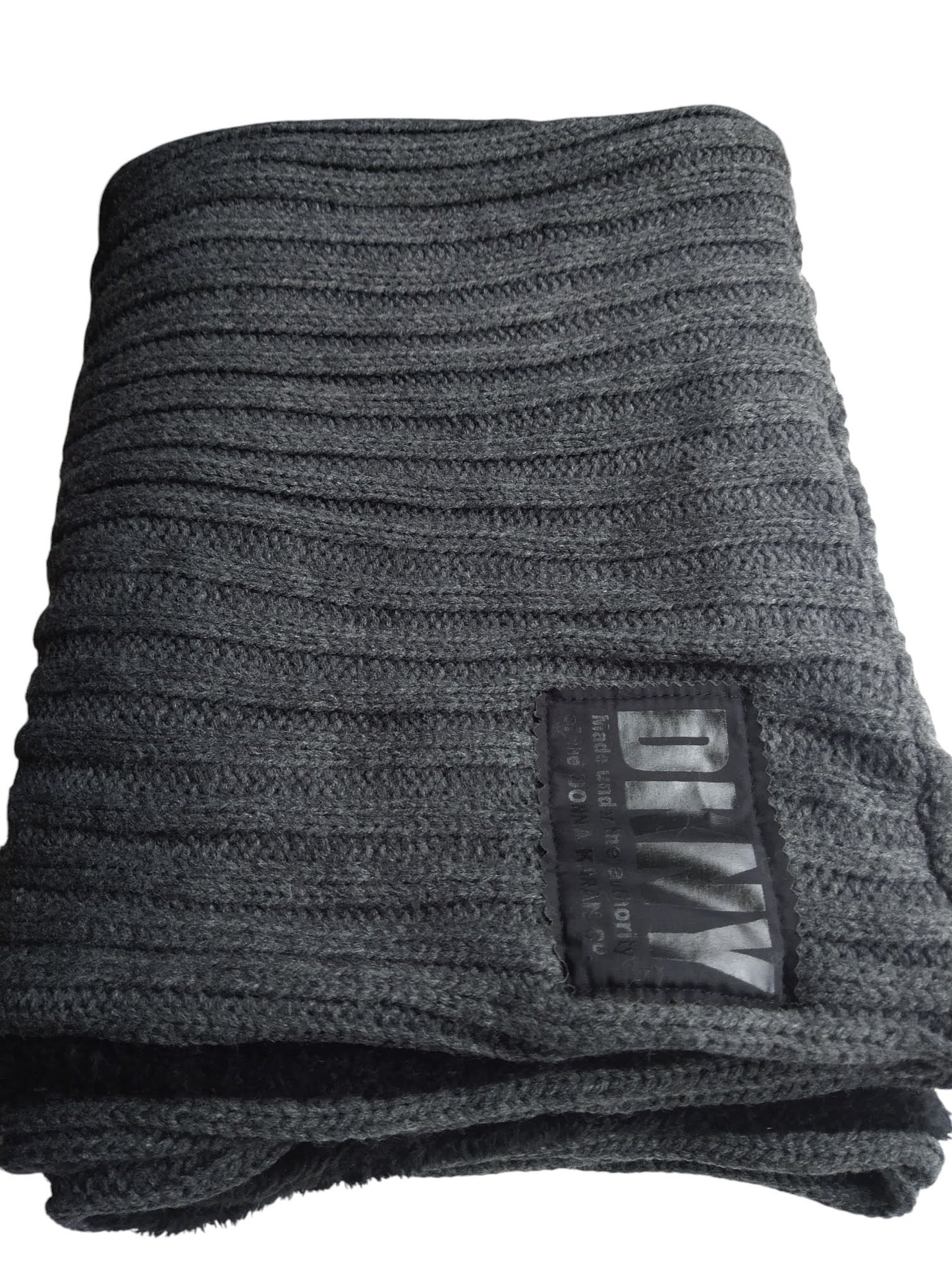 DKNY Women's Fleece lined  Ribbed Infinity Winter Scarf- DK4908