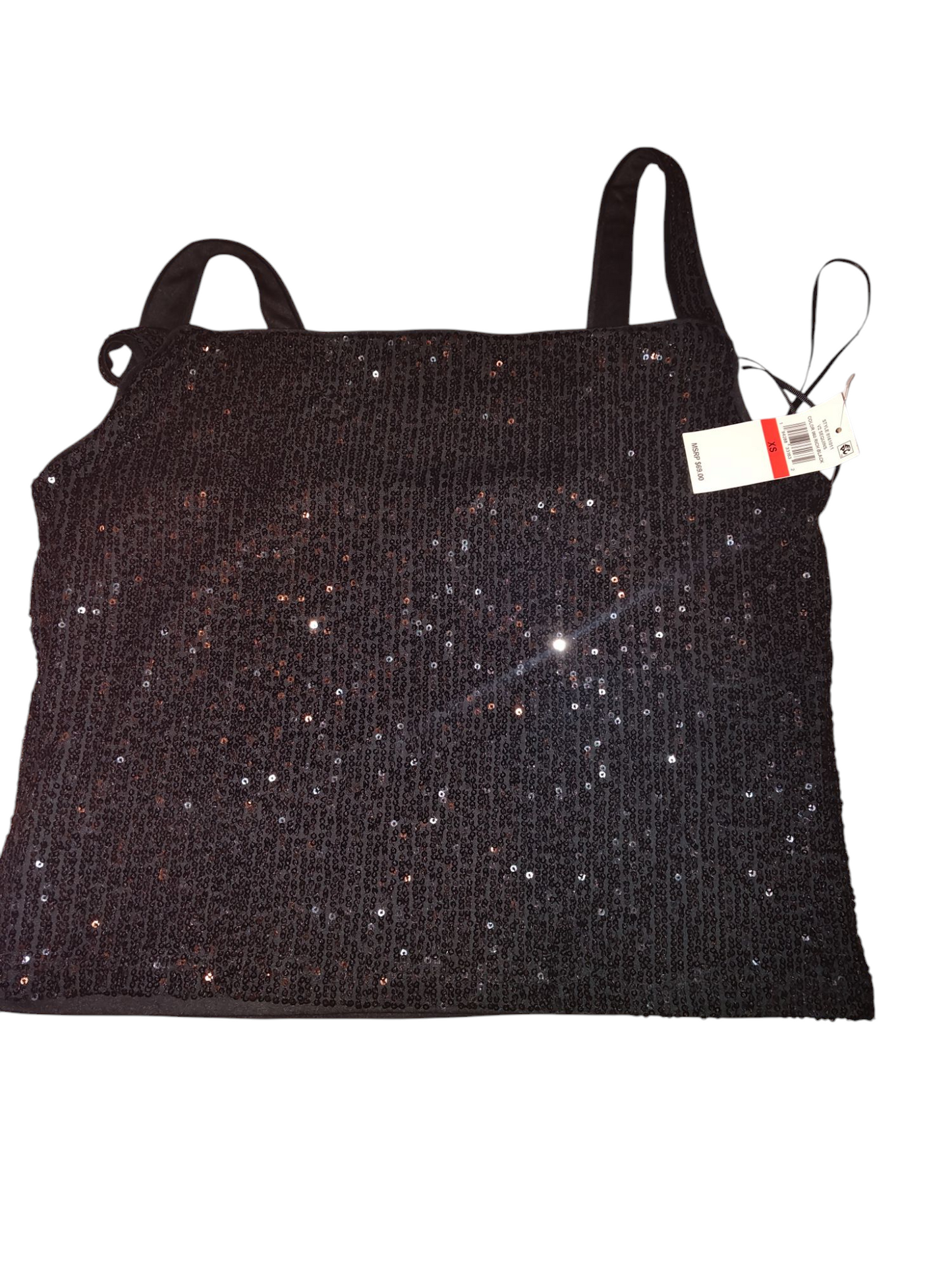 Women's Sequin Wide Strap Tank Top Blouse