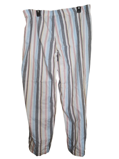 Jenni woven 100% cotton striped pajama pants. Multicolor XL