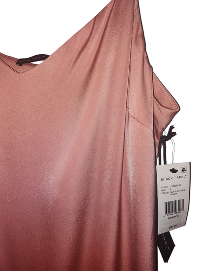 Black Tape Slip Midi long Dress Soft Antique Blush large