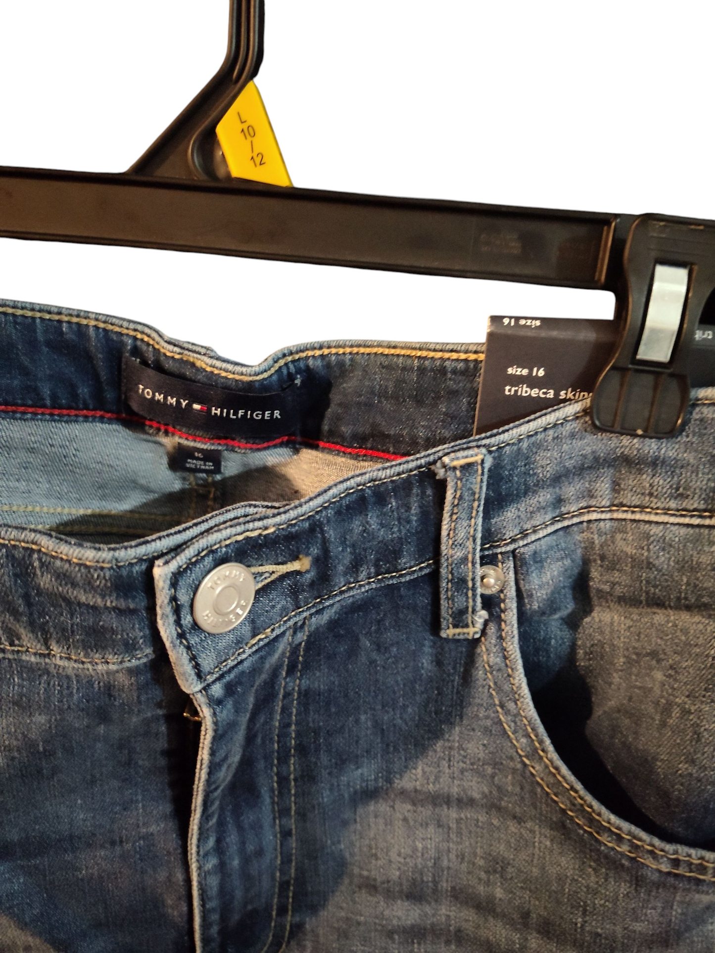 Jean droit Tommy Hilfiger Tribeca pour femme - Jean taille mi-haute