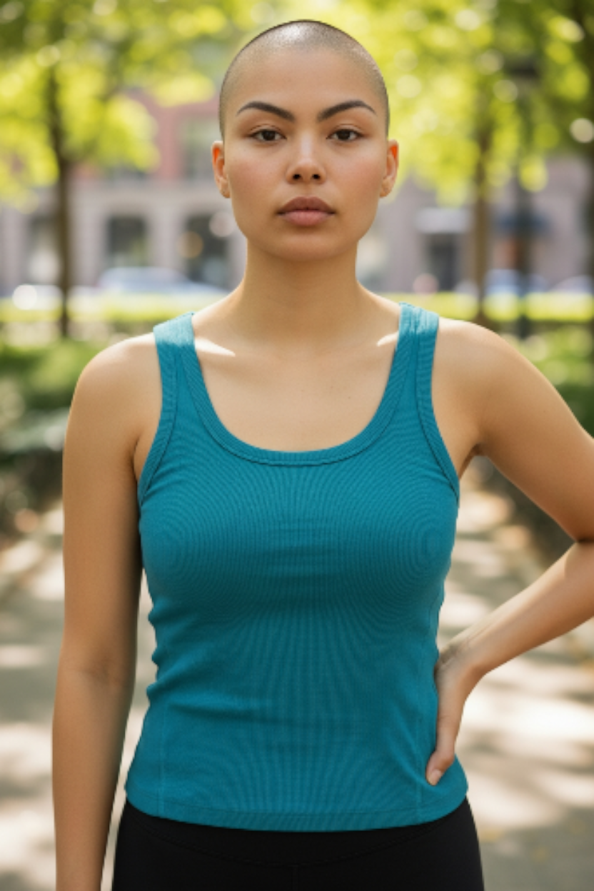 Débardeur de nuit côtelé Jenni Céleste