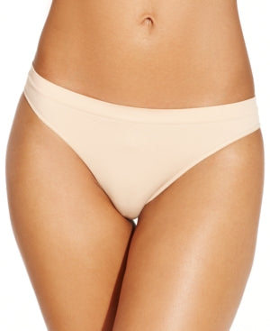 Jennifer by Jennifer Moore Womens Stretch Seamless Thong Panty XXL Beige