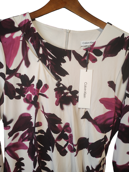 T-shirt à manches longues et imprimé floral Calvin Klein pour femme