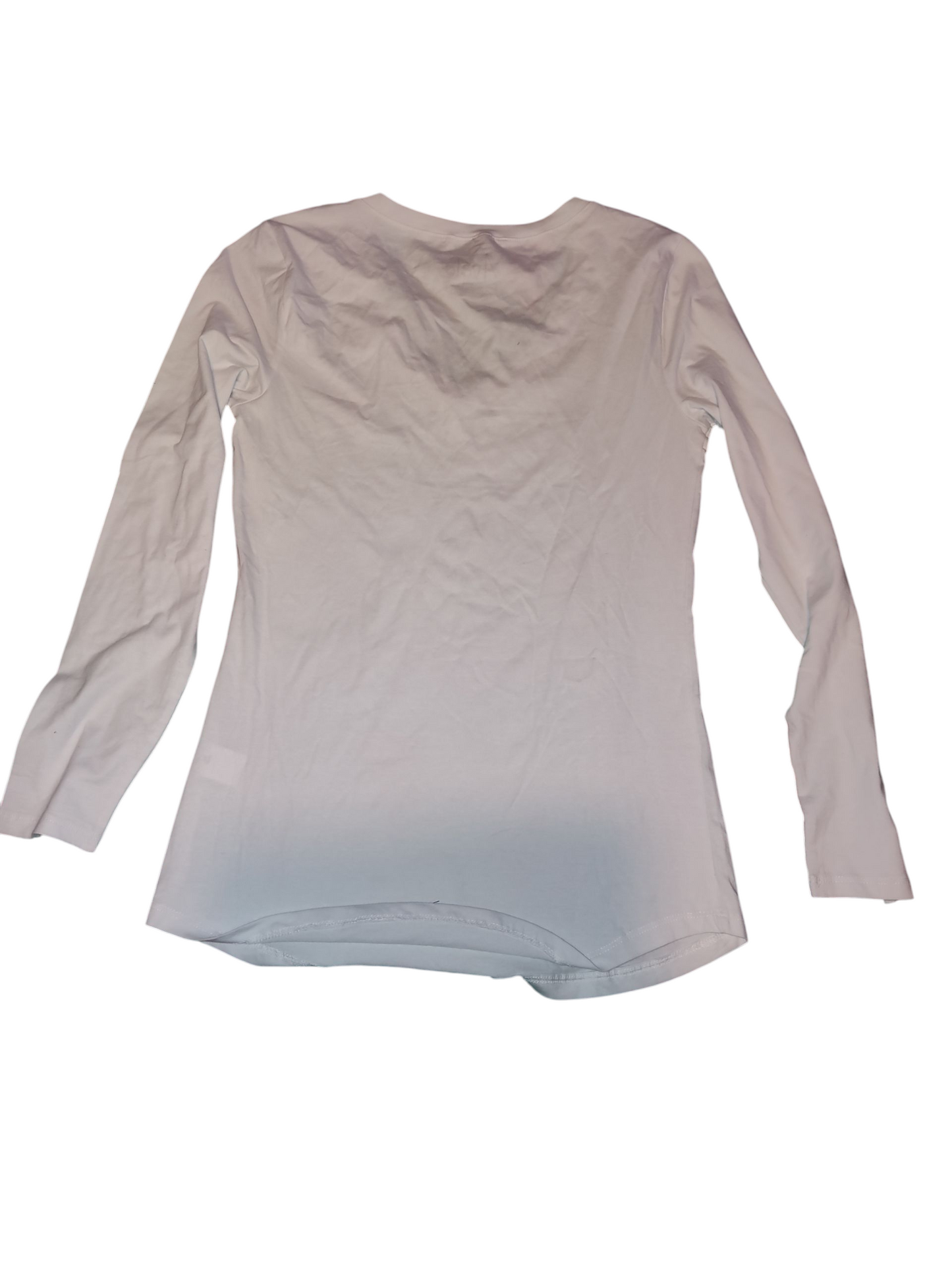 Aveto Juniors V-Neck Long-Sleeved Top White Large