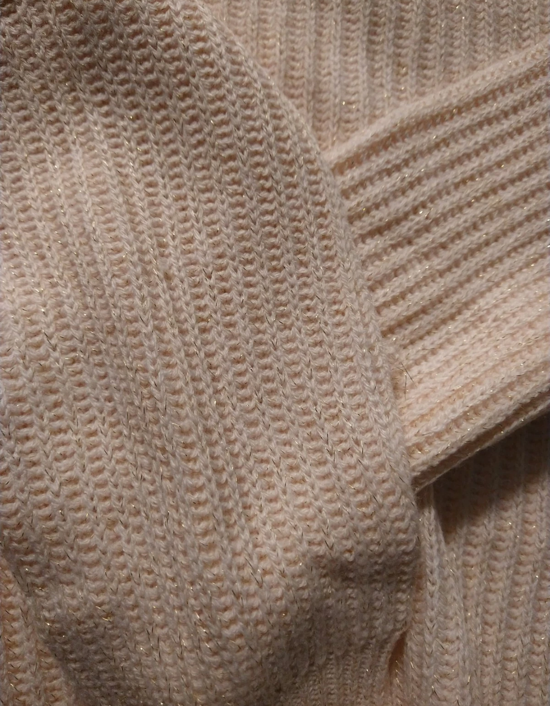 Epic Threads Big Girls Soft Pink Sweater with gold lurex.