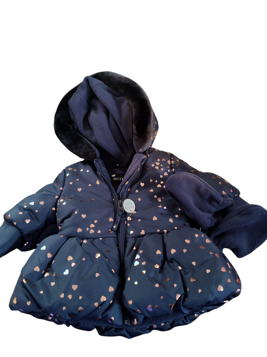 Rothschild Baby Girls Puffer Jacket Set w/ Mittens
