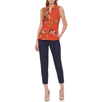 Haut en tricot sans manches à imprimé floral pour femme Tommy Hilfiger