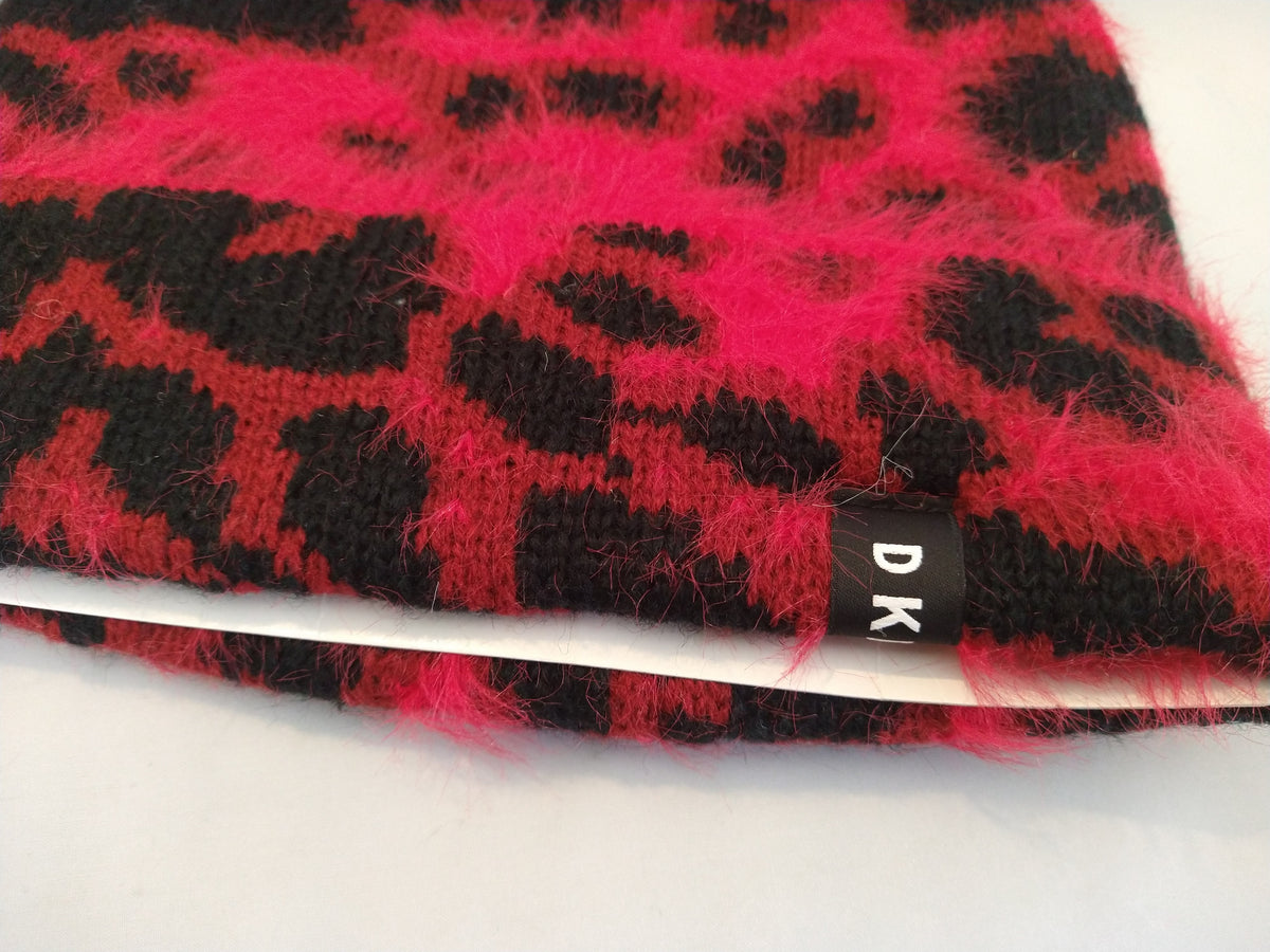 Écharpe en tricot à motif zèbre duveteux