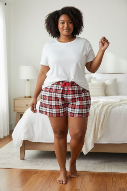 Short de pyjama en flanelle de coton Jenni 