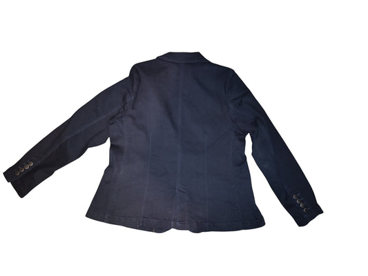 Anne Klein Jeans Womens Single-Button Blazer- Denim Rinse back