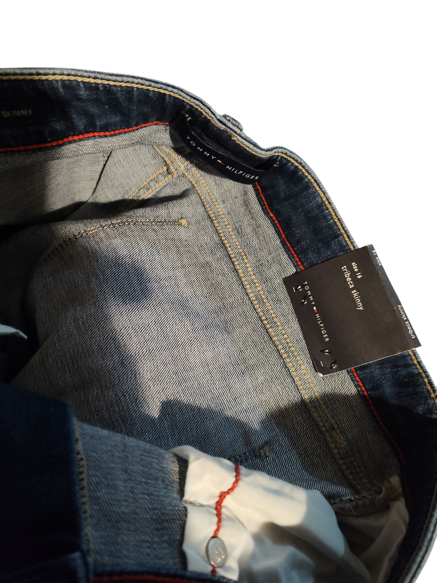 Jean droit Tommy Hilfiger Tribeca pour femme - Jean taille mi-haute