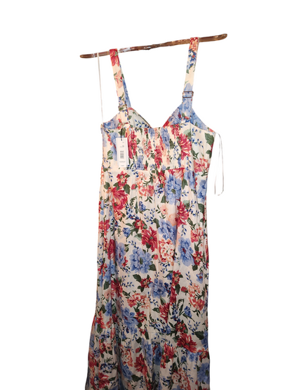 Robe longue en lin à imprimé cœur pour femme T Tahari