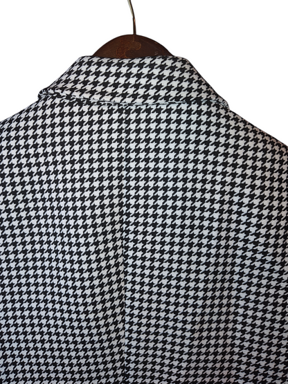 Anne Klein Women's Size 2 Blazer.  Mini-Herringbone Tailored – Black & White