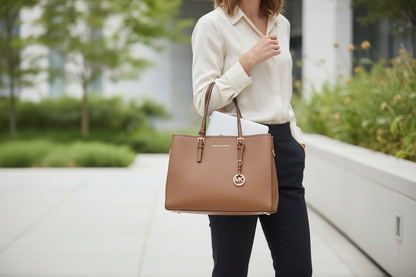 Michael Kors Jet Set XL East West Saffiano Leather Travel Tote Bag