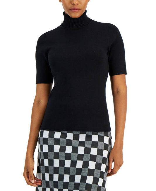 Anne Klein Petite Half-Sleeve Turtleneck Sweater