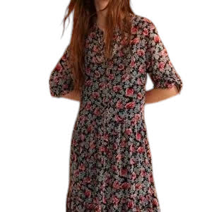Mango Women,s Chiffon max Floral Dress. Caleta XS/2