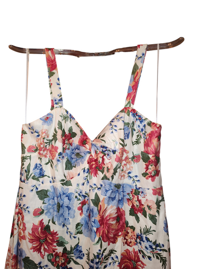 Robe longue en lin à imprimé cœur pour femme T Tahari