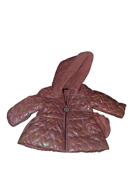 Rothschild Baby Girls Puffer Jacket Iridescent Pink Quilt Set w/ Mittens