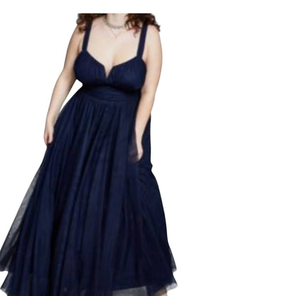 City Studios Plus Size Mesh Formal Evening Sleeveless ball Dress.