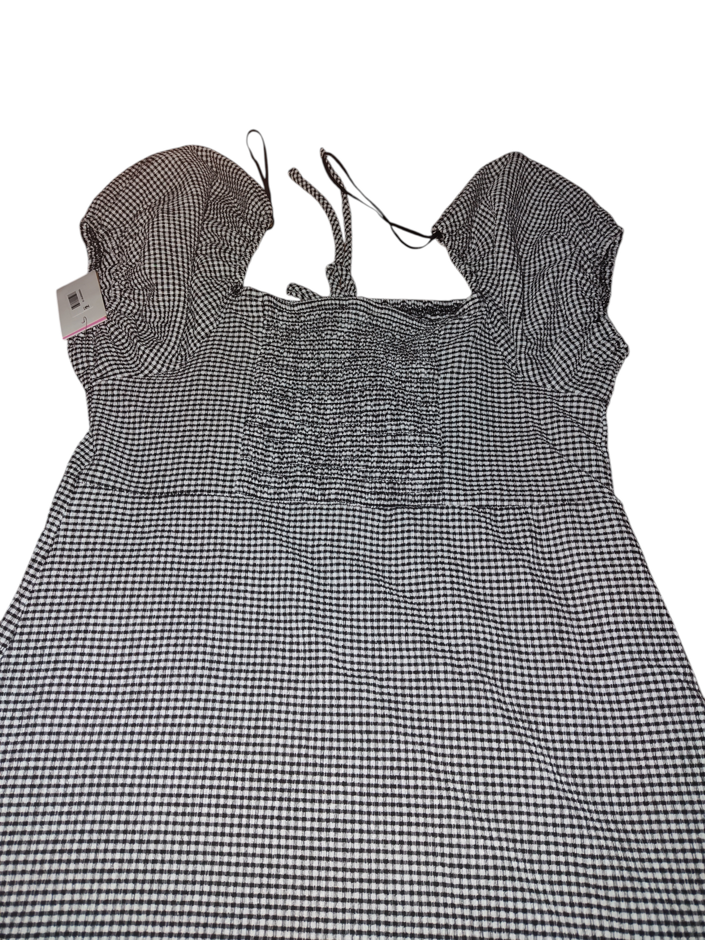 Chemise à carreaux à col carré Riley Rae Gris