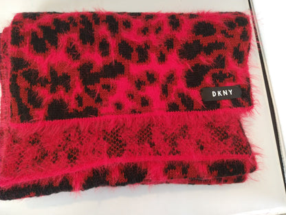 Écharpe en tricot à motif zèbre duveteux