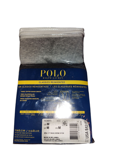 Polo Ralph Lauren Men's 3-Pk. Classic Cotton Boxer Briefs - Gray Black  Assorted