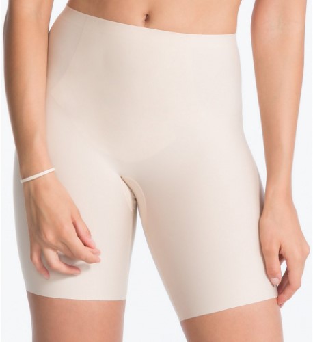 SPANX Womens thinstincts Mid-Thigh tummy control shapewear Shorts 10005R Soft Nude large