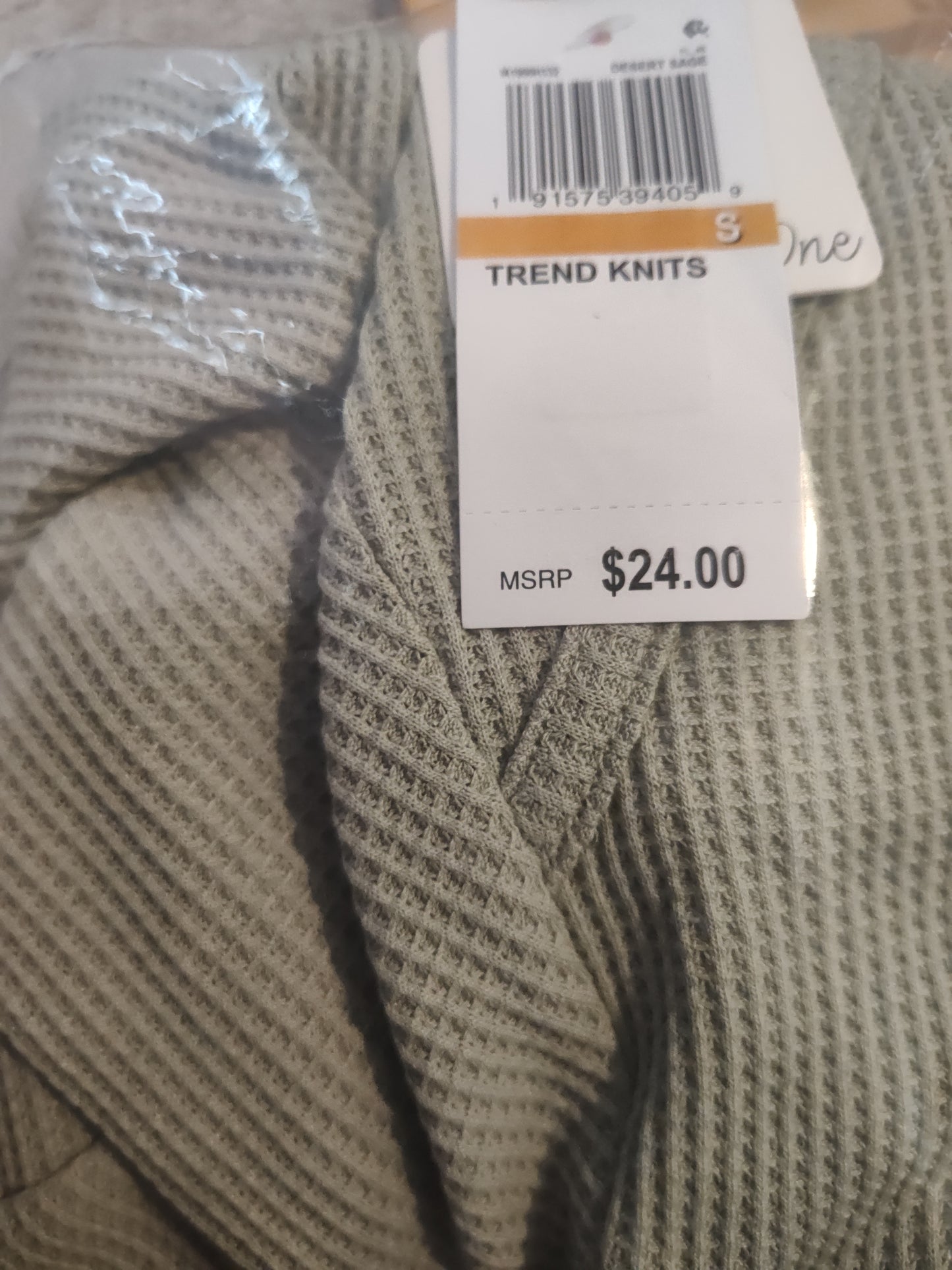 Rebellious One Juniors Corset Thermal Knit Top Desert Sage Green Small