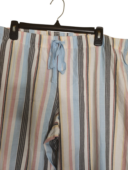 Jenni woven 100% cotton striped pajama pants. Multicolor XL