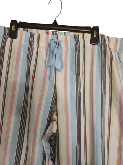 Jenni woven 100% cotton striped pajama pants. Multicolor XL