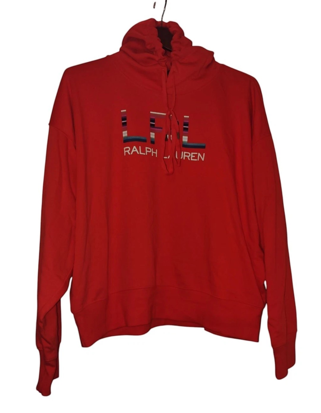 Lauren Ralph Lauren  Logo Women's French Terry Hoodie back red
