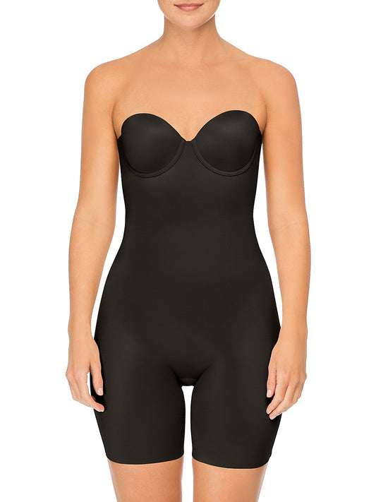 SPANX Women's  STRAPLESS CUPPED Bodysuit Shaper. Very Black