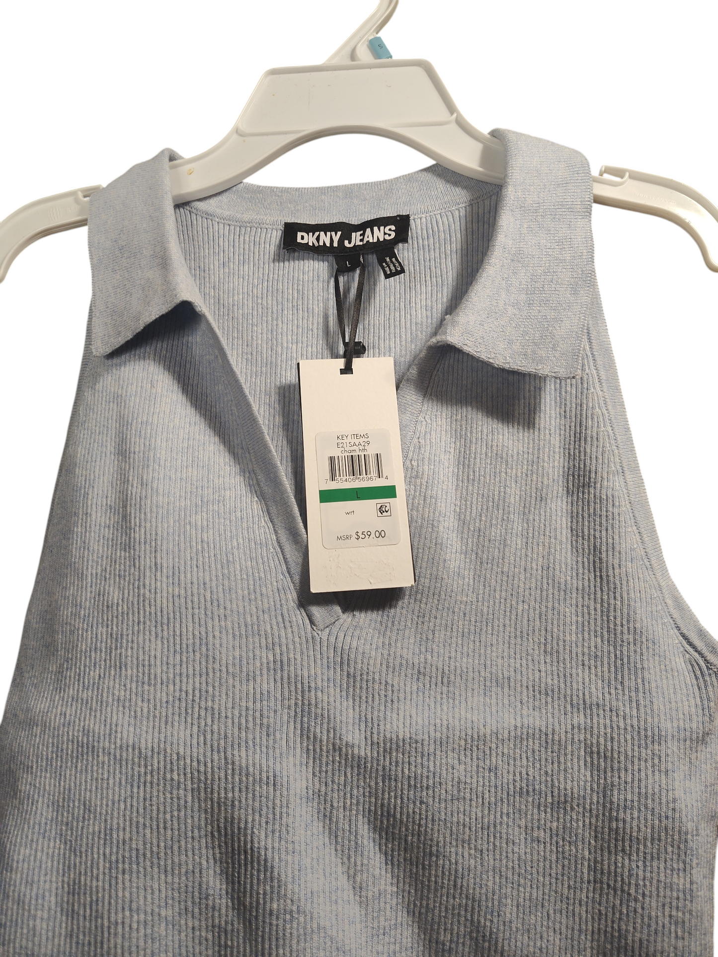 Pull polo DKNY Jeans en chambray chiné