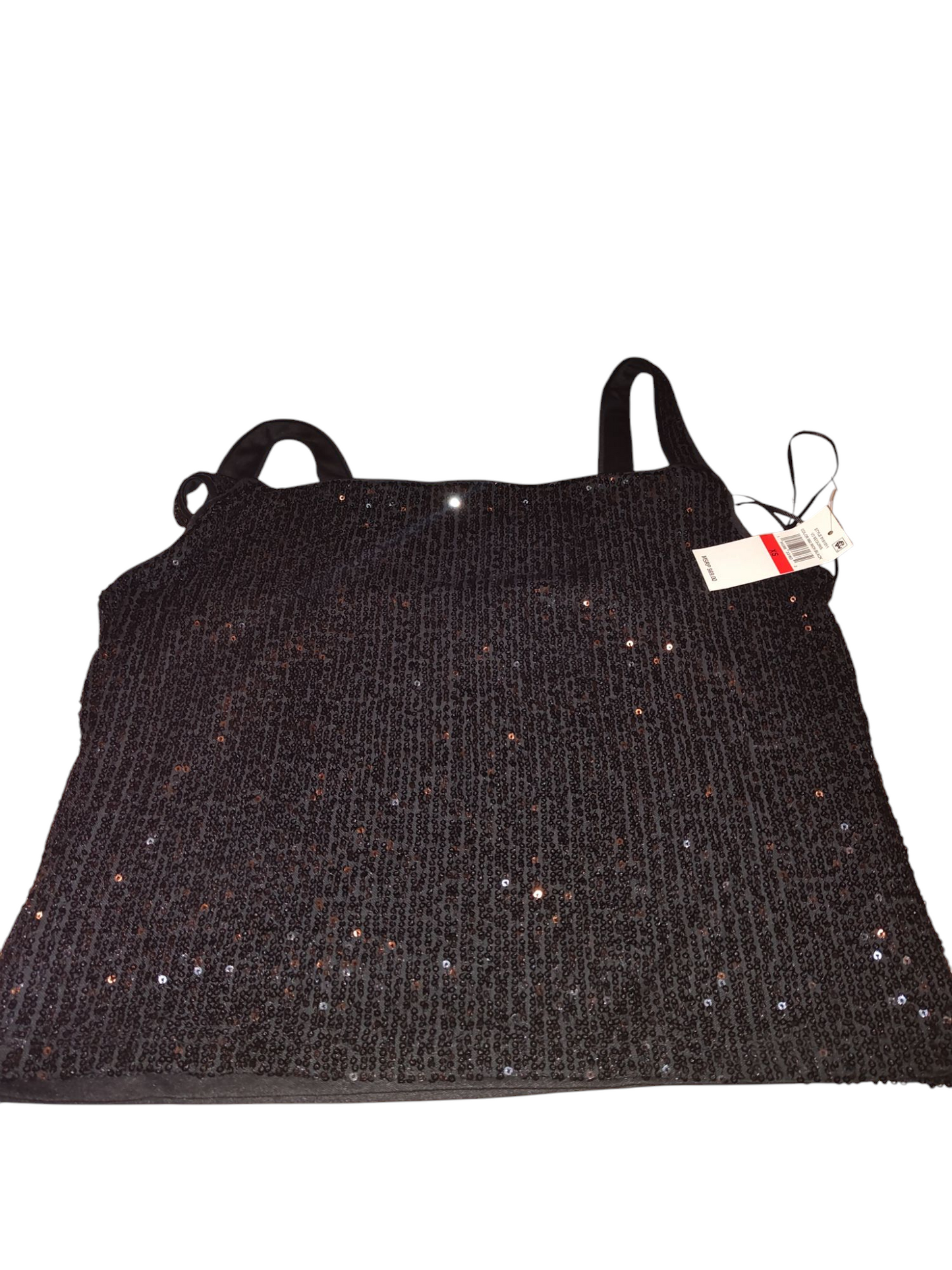 Women's Sequin Wide Strap Tank Top Blouse