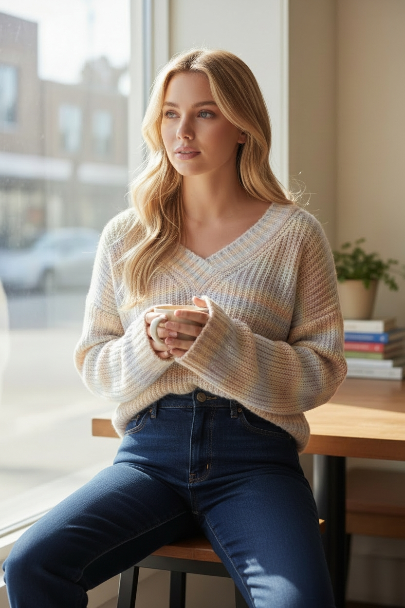 Kimono Neena Space-Dye pour femme de GUESS, rose poudré