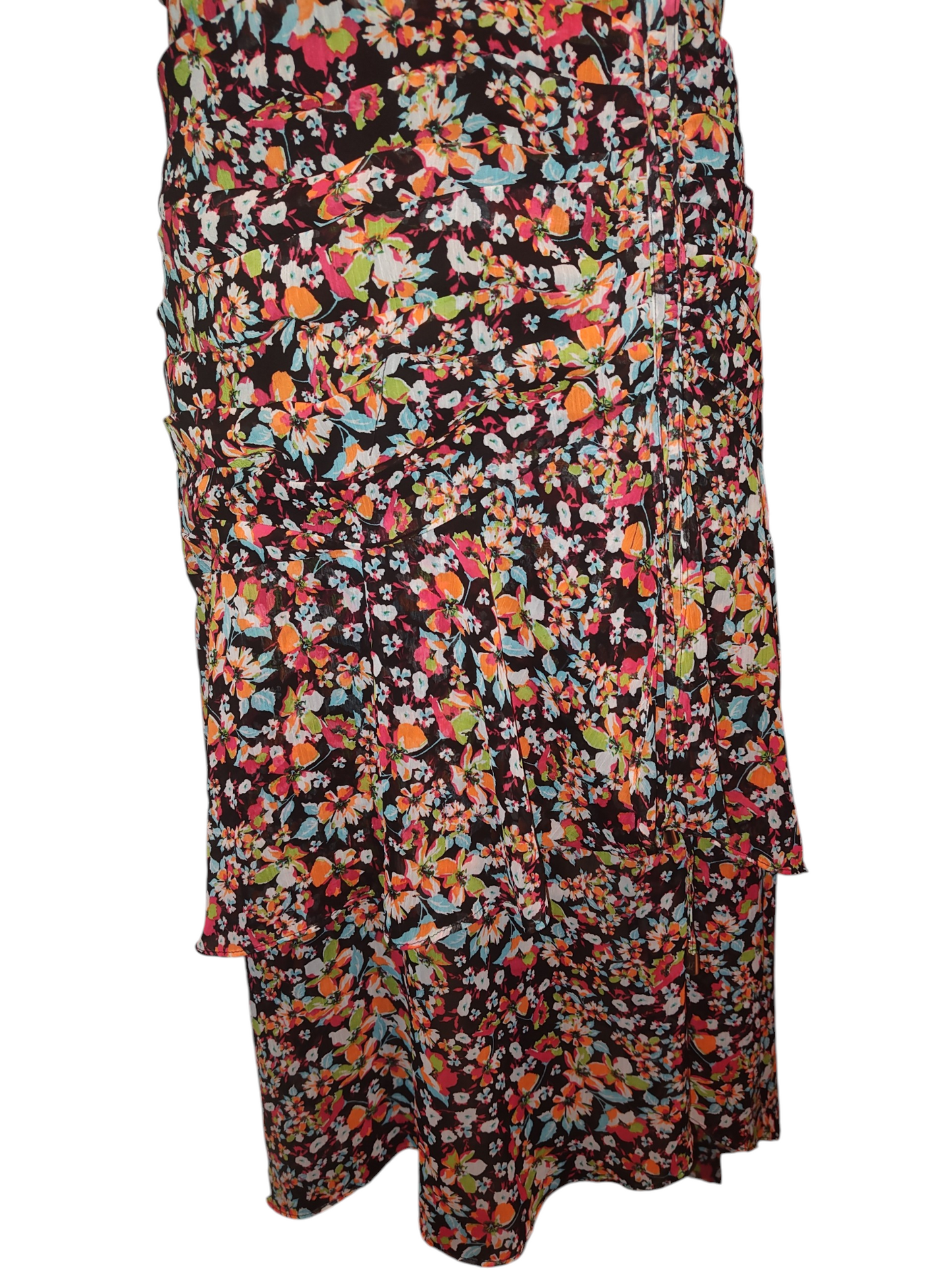 Robe à volants à imprimé floral pour femme Tahari ASL