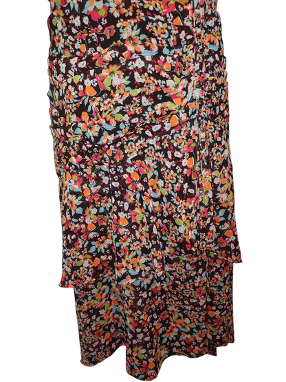 Robe à volants à imprimé floral pour femme Tahari ASL