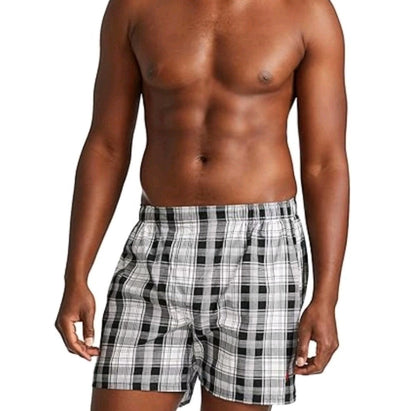 Polo Ralph Lauren Men’s Classic Woven Boxers 3-Pack – Black & Gray Assorted – 100% Cotton – Size Small