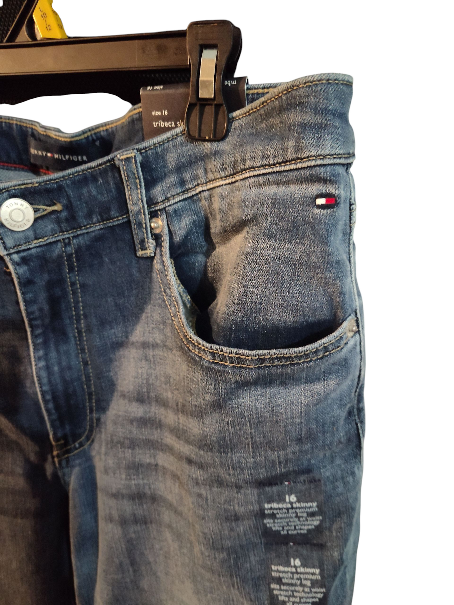 Jean droit Tommy Hilfiger Tribeca pour femme - Jean taille mi-haute